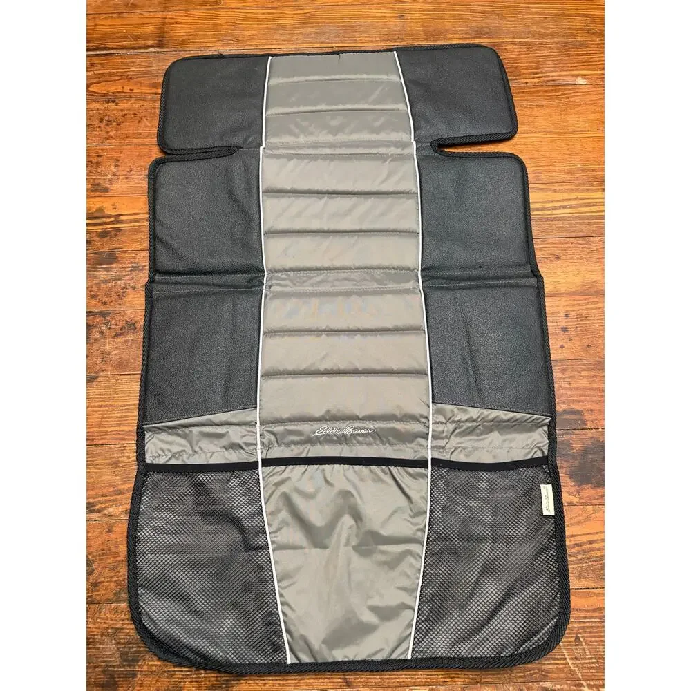 (2) Eddie Bauer Universal High Back Car Seat Protector in black and grey